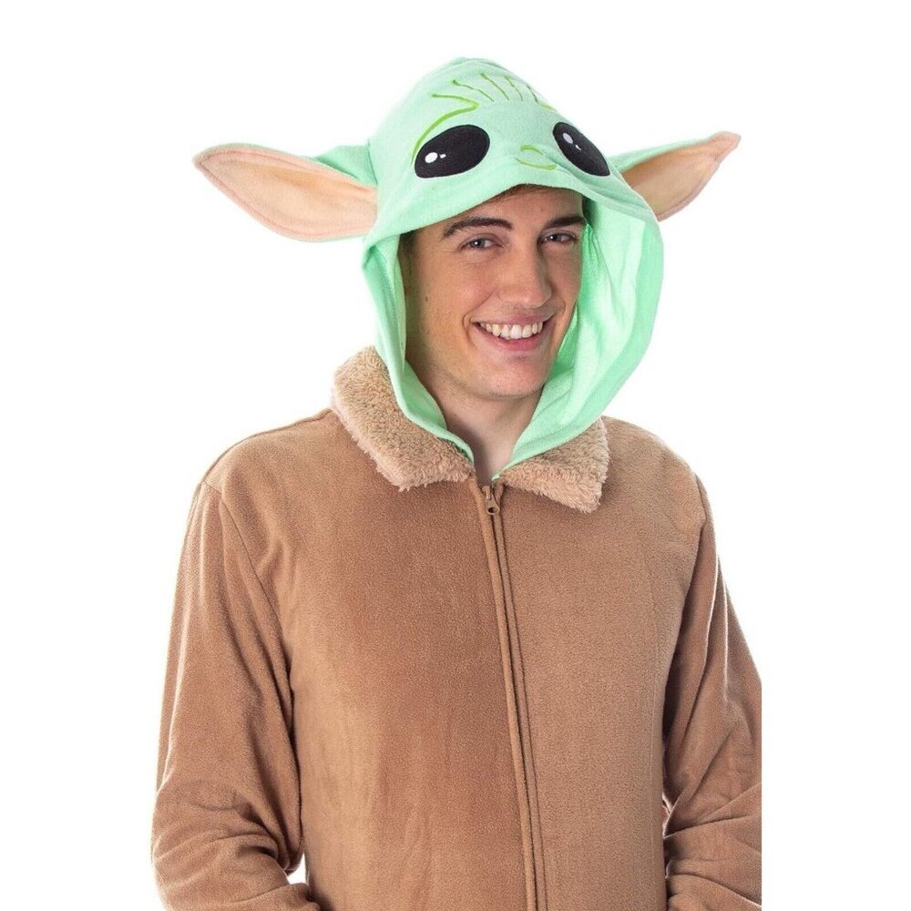 NEW! Star Wars Baby Yoda Unisex Union Suit Adult One Piece Pajama Costume 2XL - Picture 3 of 11